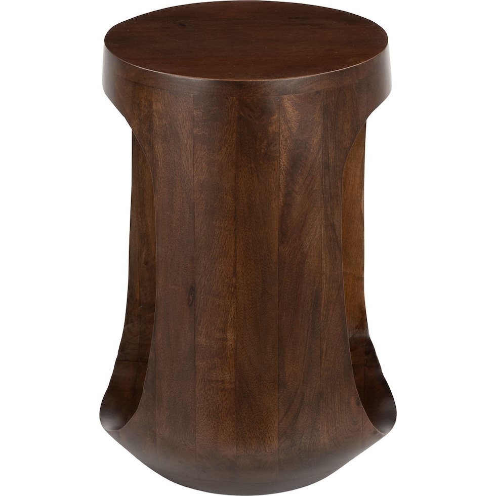 athalia dark brown accent table   