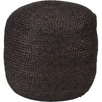 atherton black ottoman   