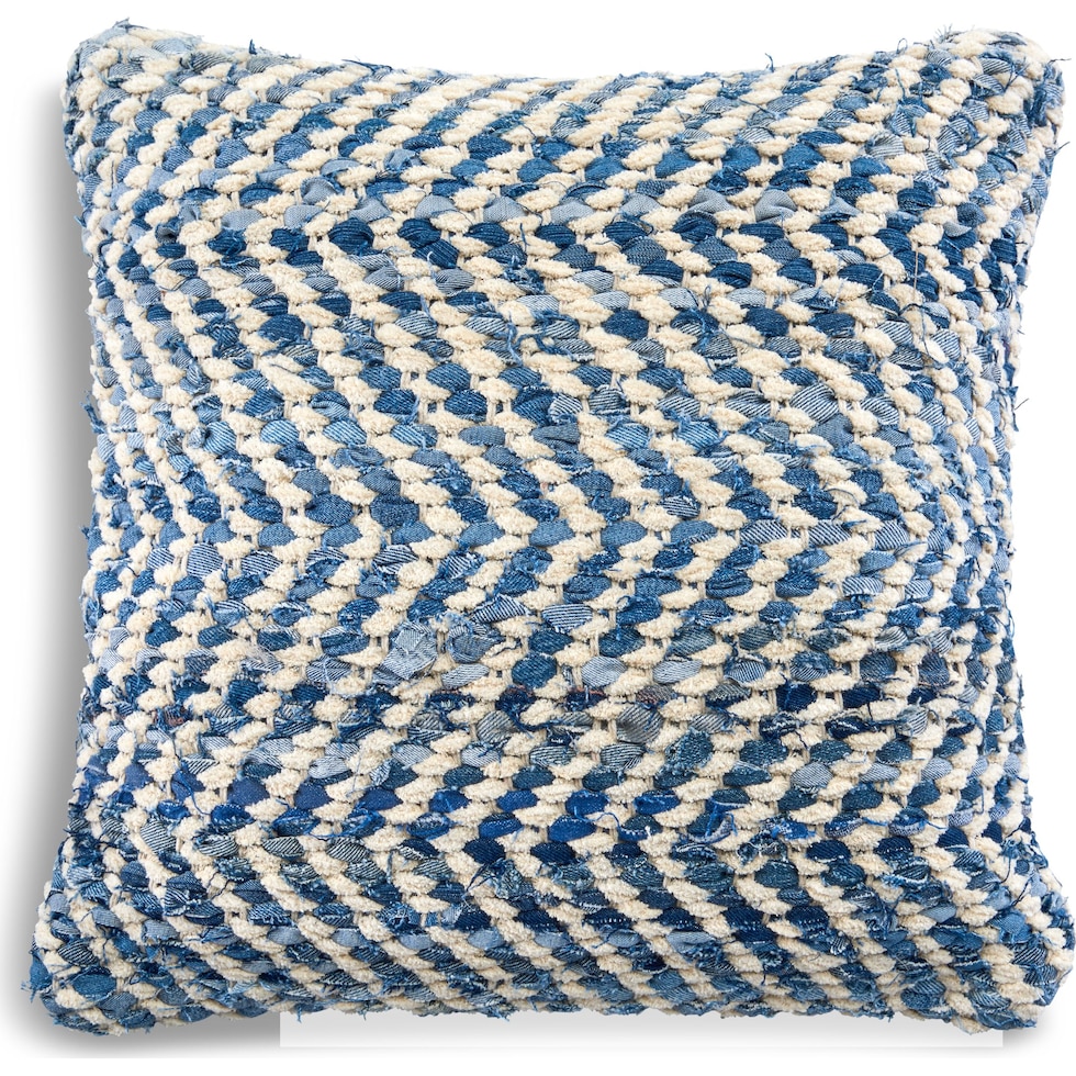 atlas blue accent pillow   