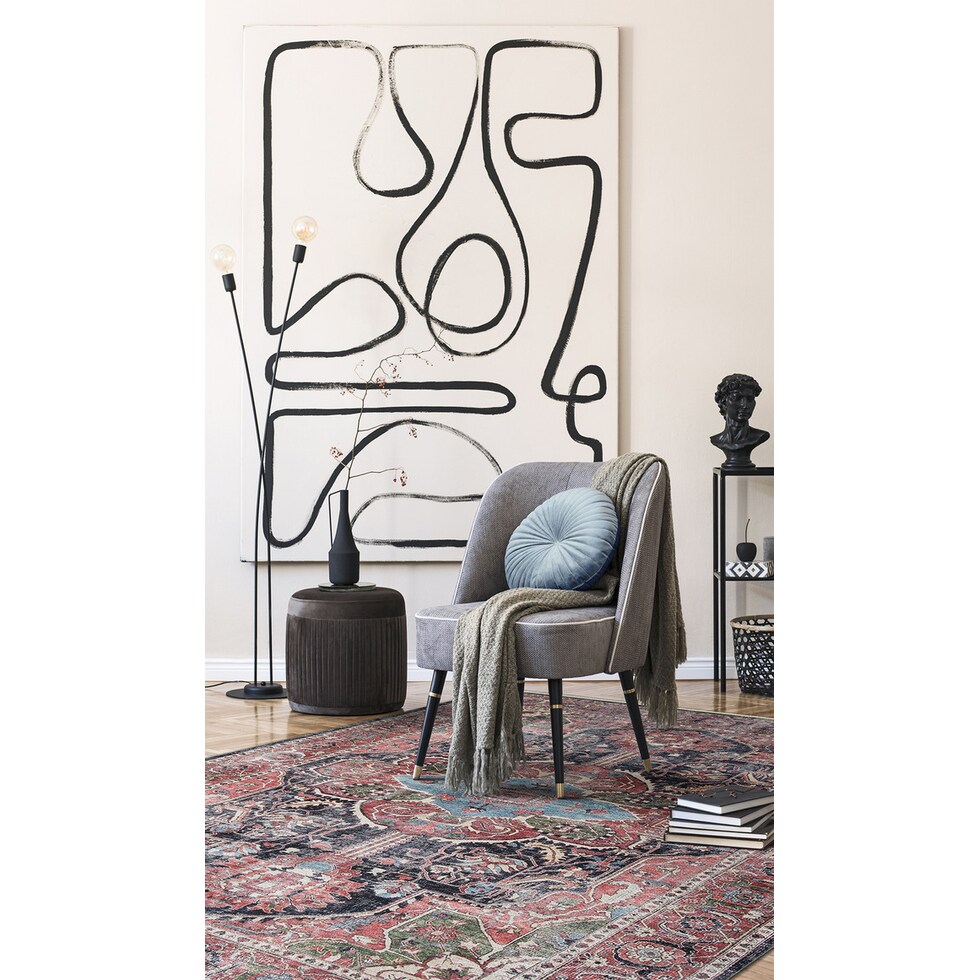 atticus red area rug  x    