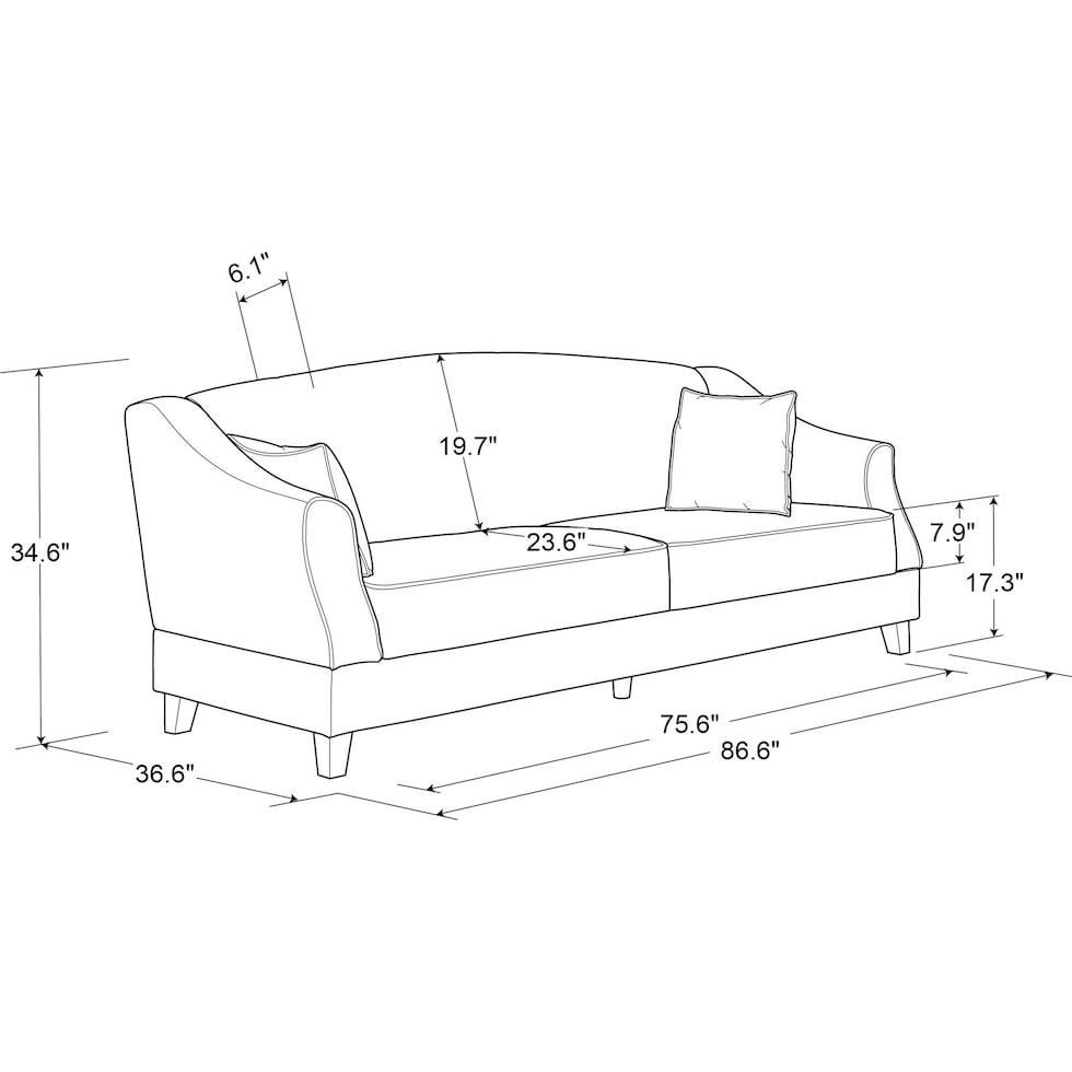 atwell blue sofa bed   