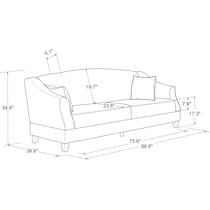 atwell white sofa bed   