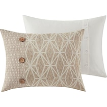 aubrey light brown queen bedding set   