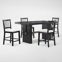 auburn dining black  pc counter height dining room   