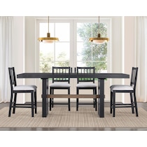 auburn dining black  pc counter height dining room   