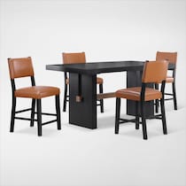 auburn dining black  pc counter height dining room   