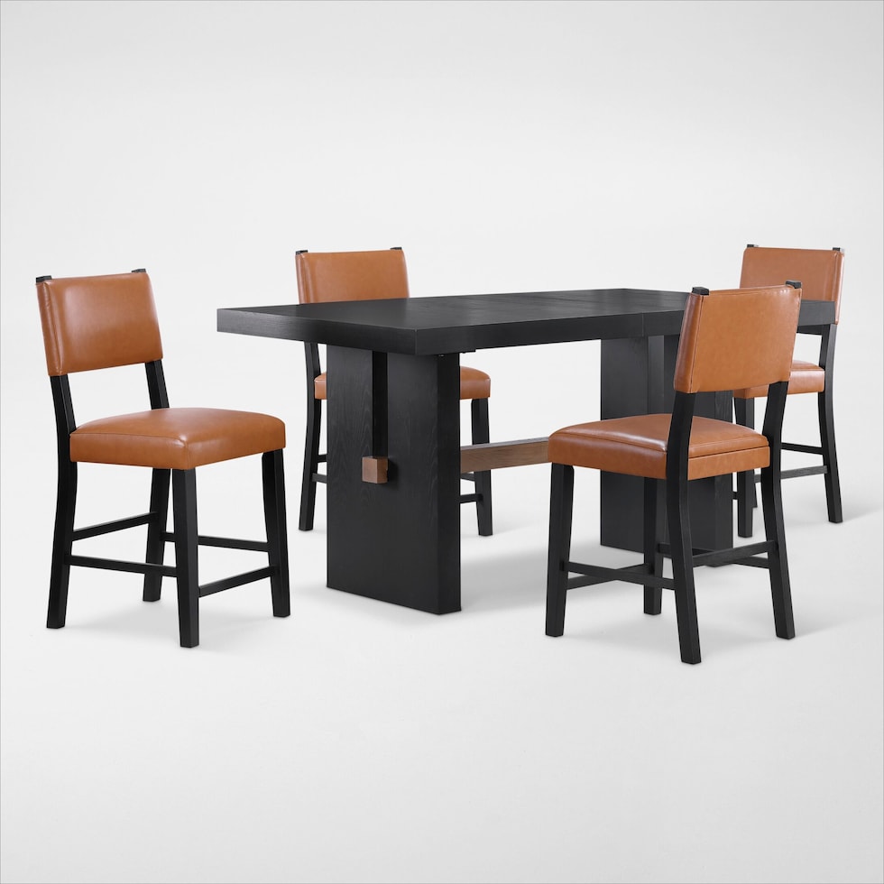 auburn dining black  pc counter height dining room   