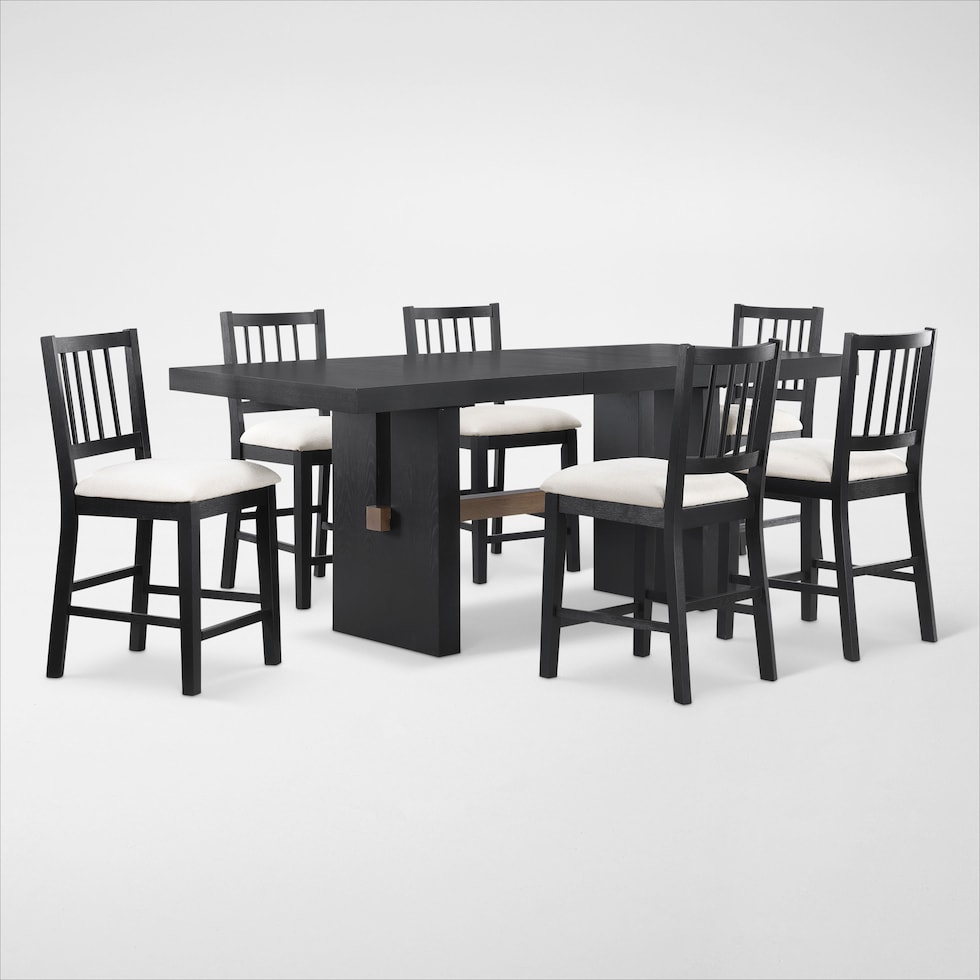 auburn dining black  pc counter height dining room   