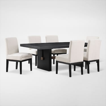 Auburn Dining Table and 6 Host Chairs