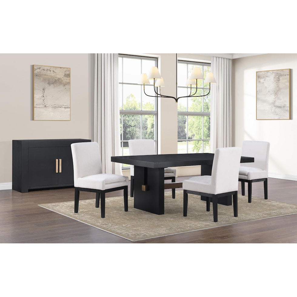 auburn dining black host chair   