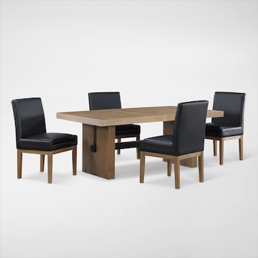 Auburn Dining Table and 4 Host Chairs