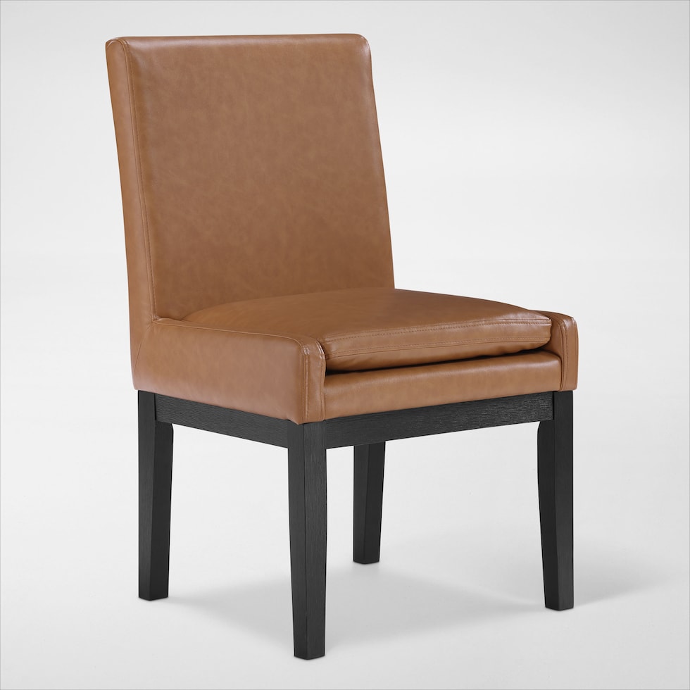 auburn dining light brown black legs host chair   