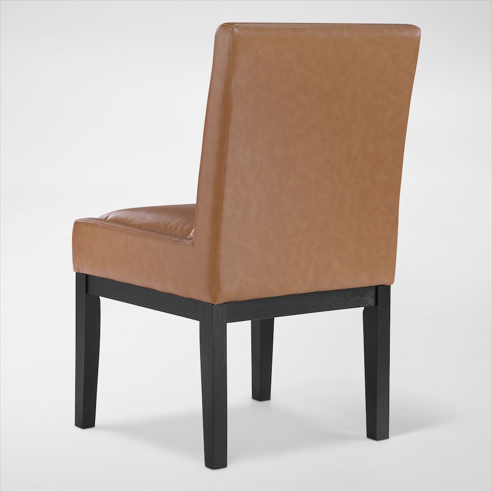 auburn dining light brown black legs host chair   