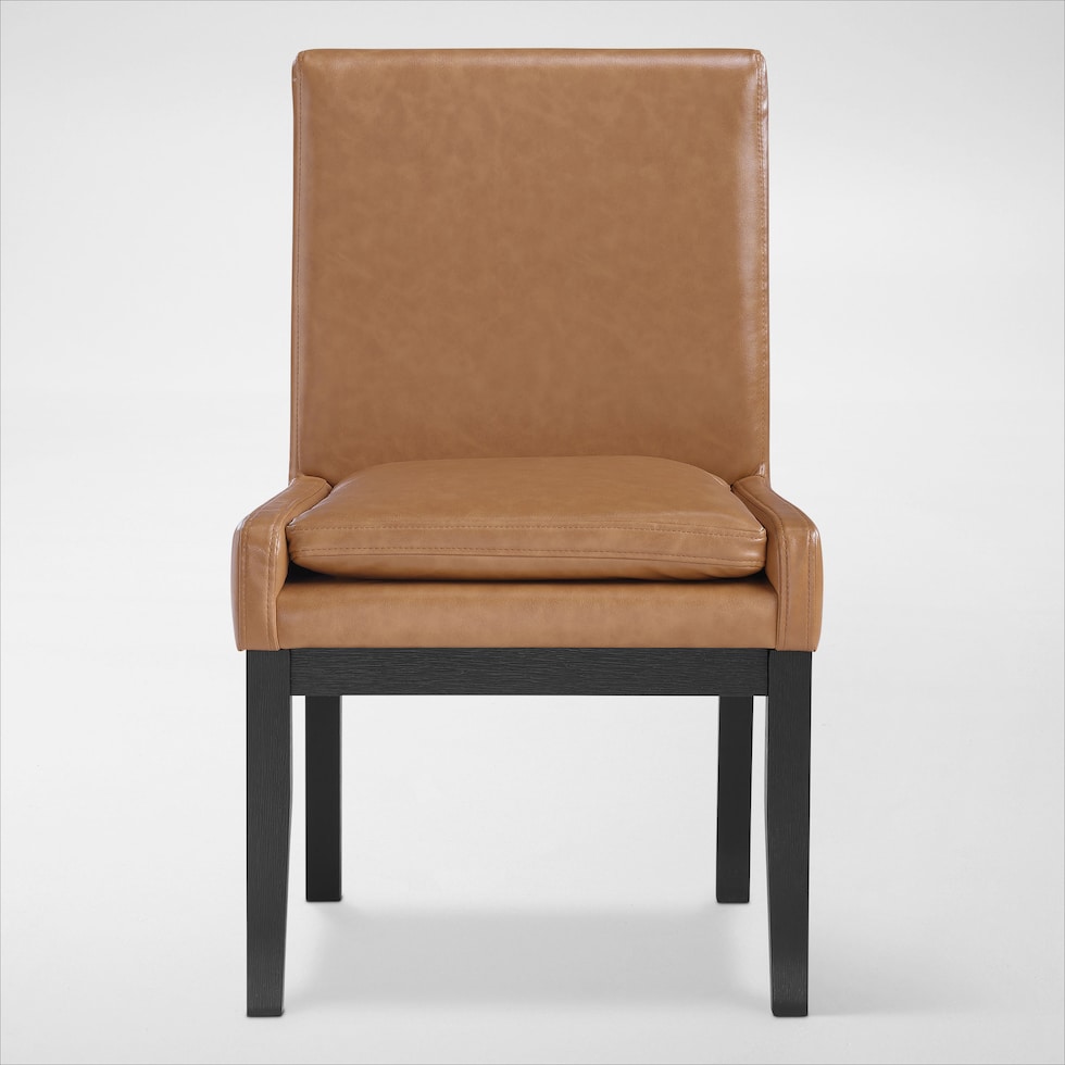 auburn dining light brown black legs host chair   