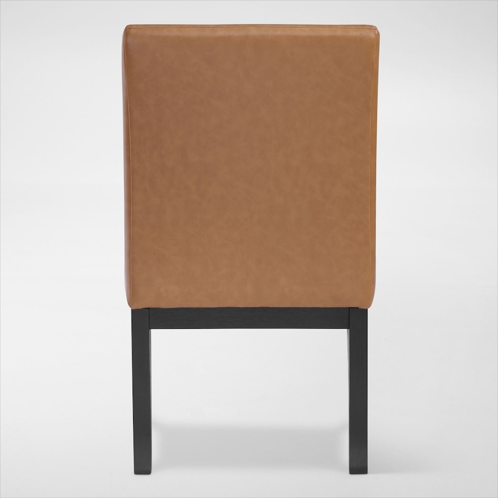 auburn dining light brown black legs host chair   