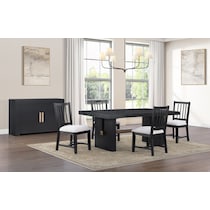 auburn dining white black legs dining chair   