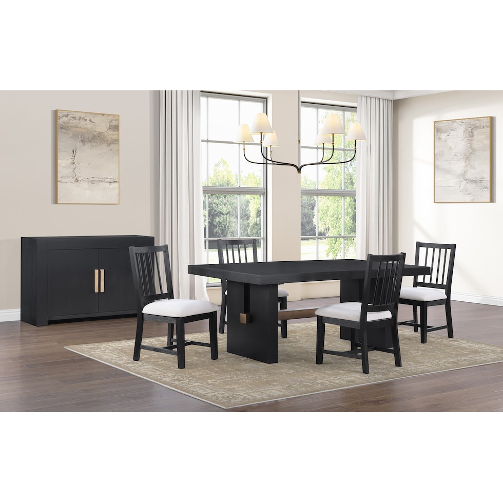 auburn dining white black legs dining chair   