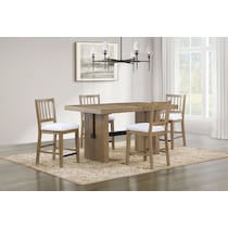 auburn dining white natural legs  pc counter height dining room   