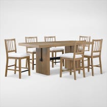 auburn dining white natural legs  pc counter height dining room   