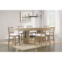auburn dining white natural legs  pc counter height dining room   