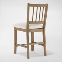 auburn dining white natural legs counter height stool   
