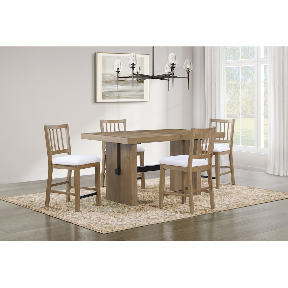 auburn dining white natural legs counter height stool   