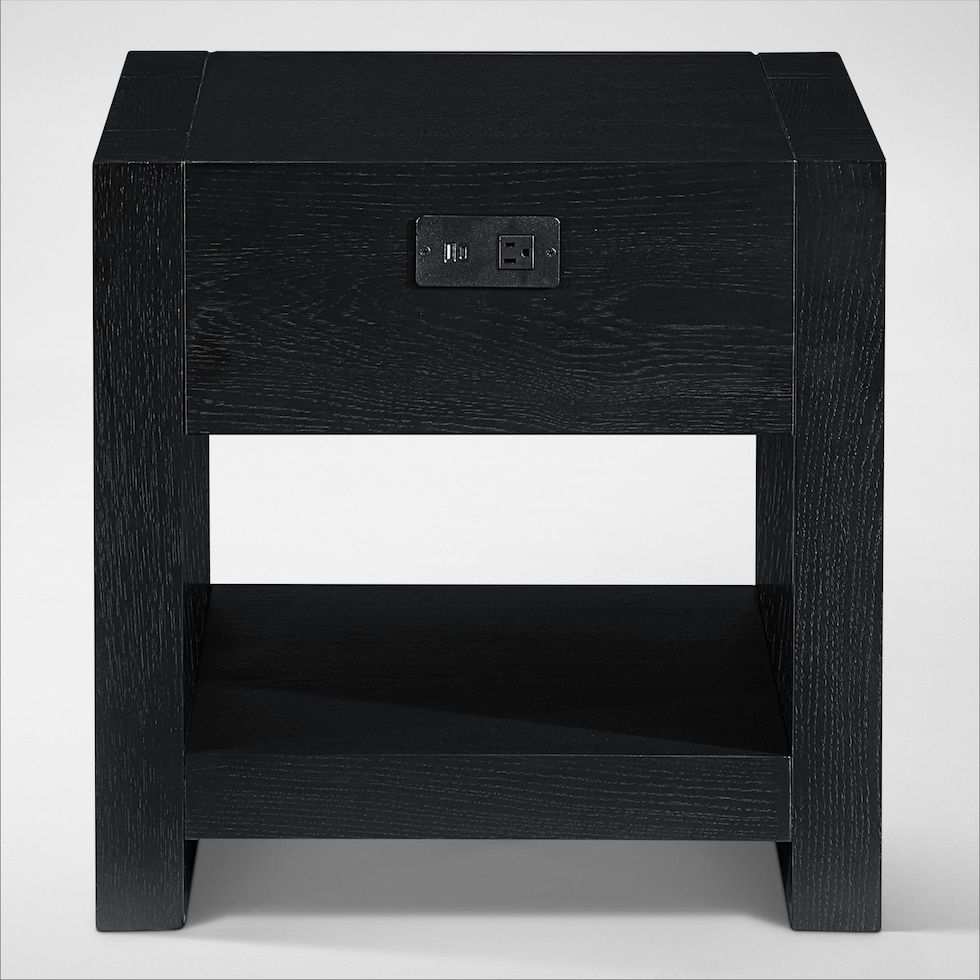 auburn tables black drawer end table   