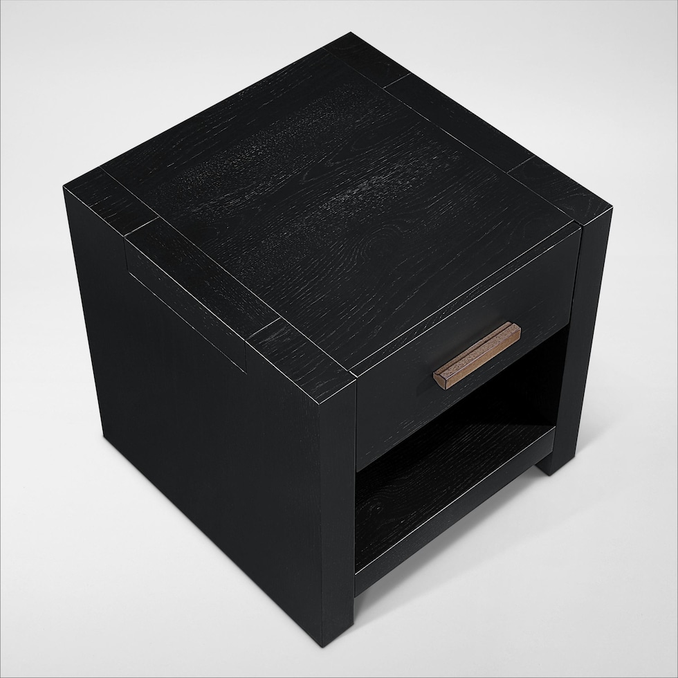 auburn tables black drawer end table   