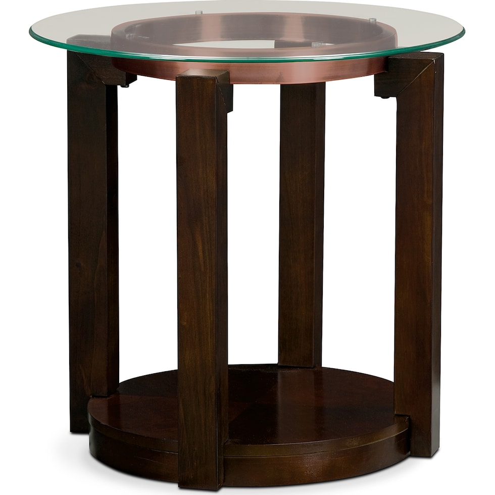 auburn dark brown end table   