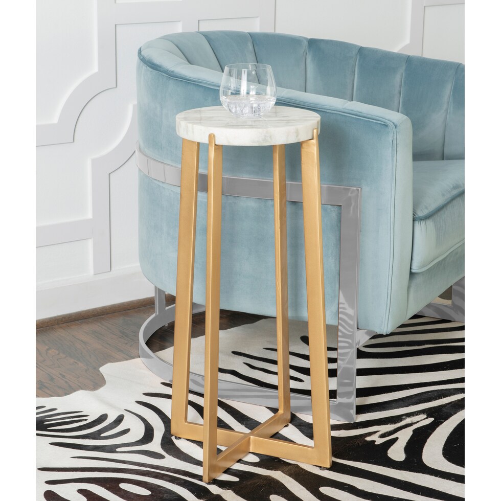 audette gold side table   