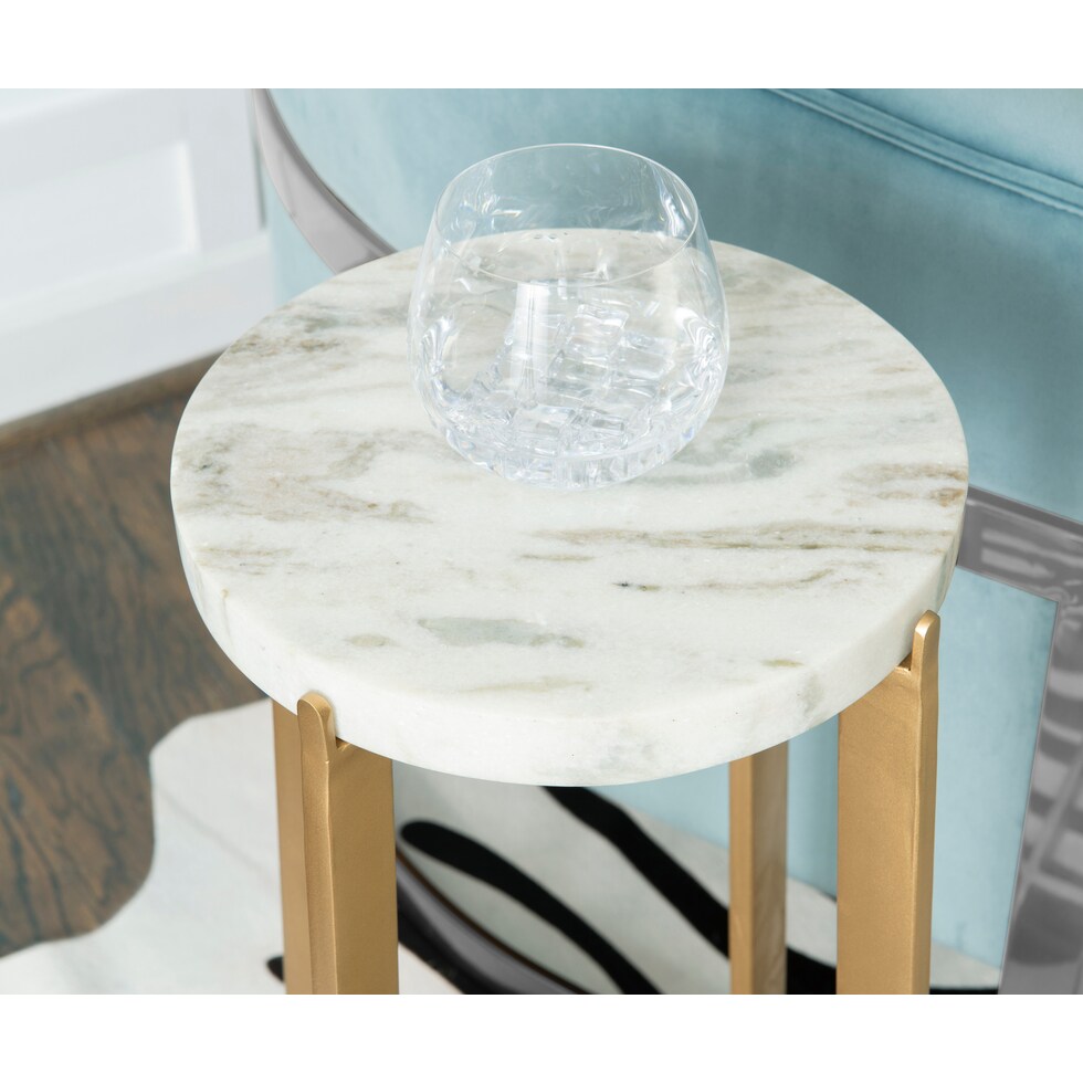 audette gold side table   