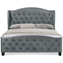 audrey gray full upholstered bed   