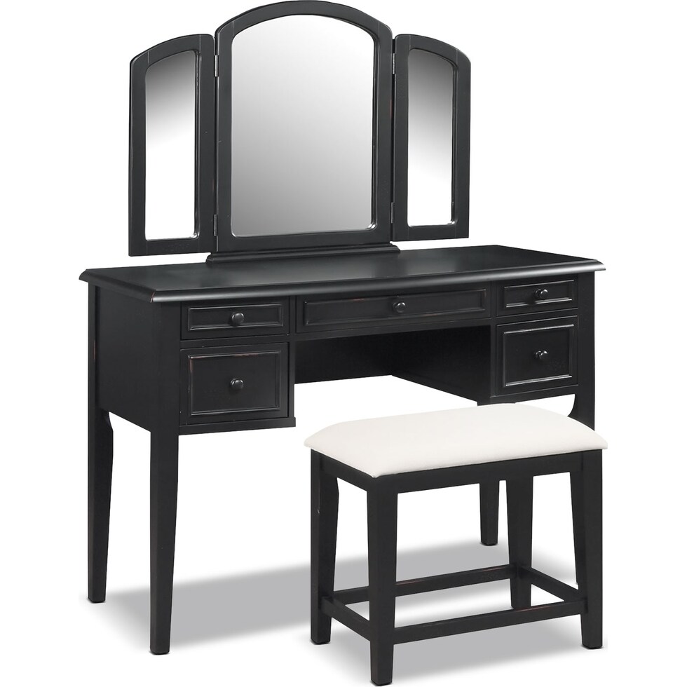 audrina black vanity   