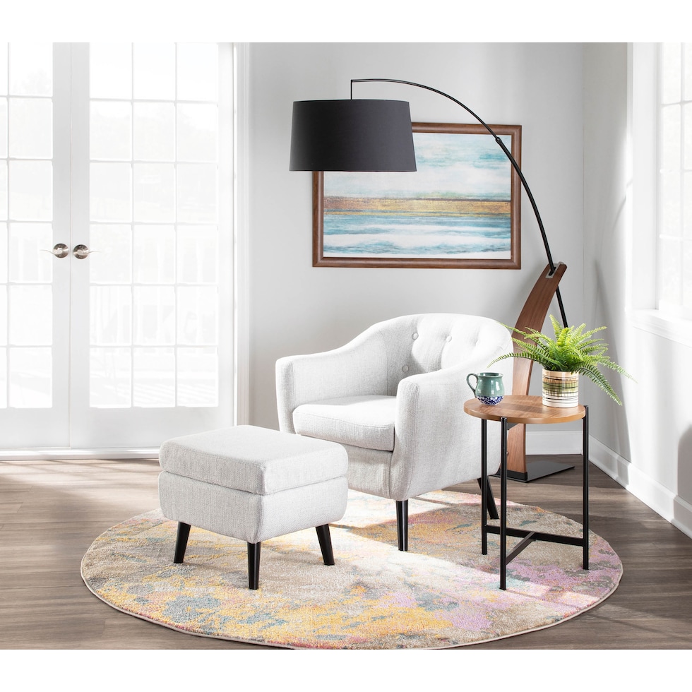 augie walnut black floor lamp   