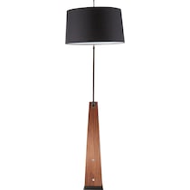 augie walnut black floor lamp   