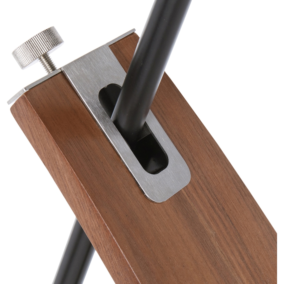 augie walnut black floor lamp   