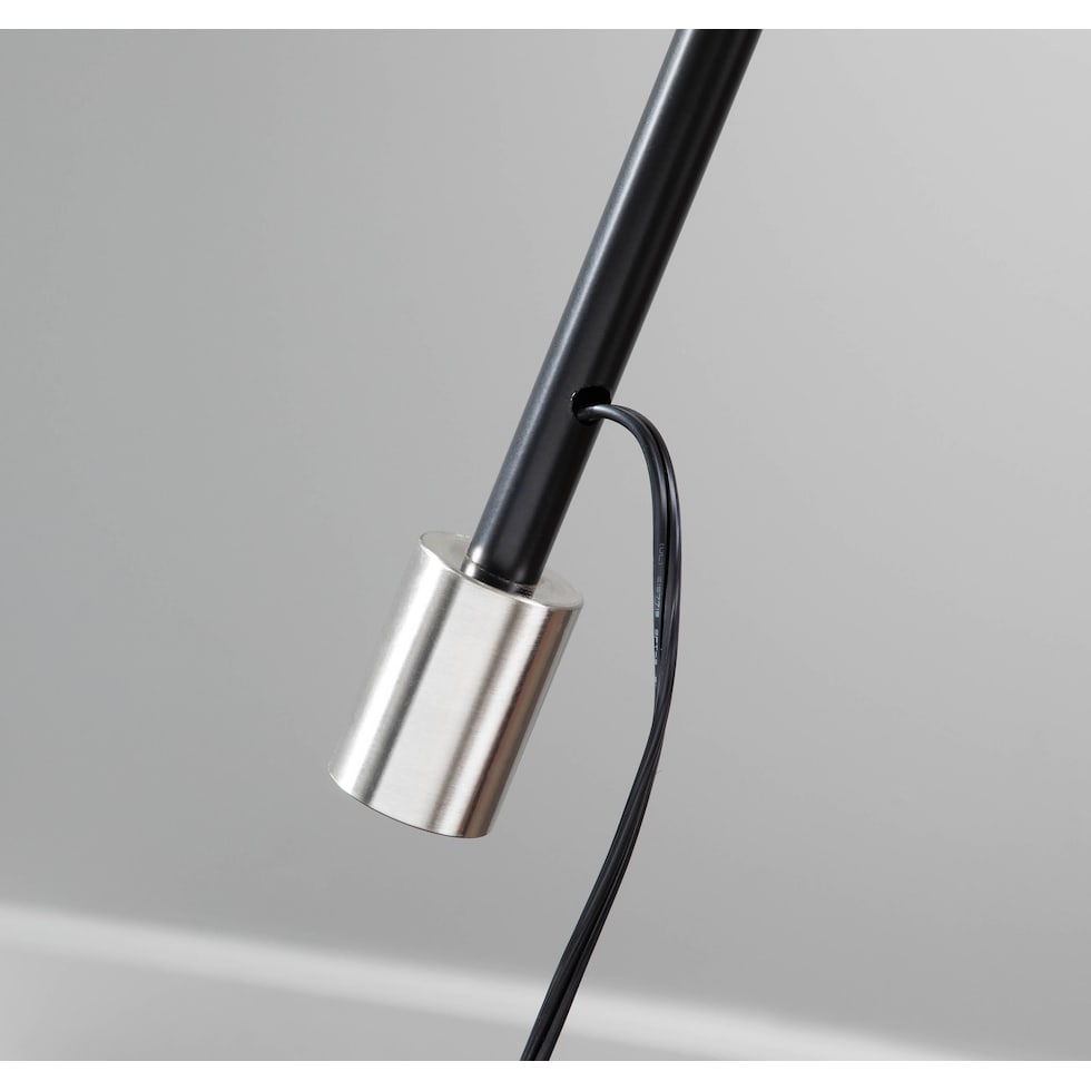 augie walnut black floor lamp   