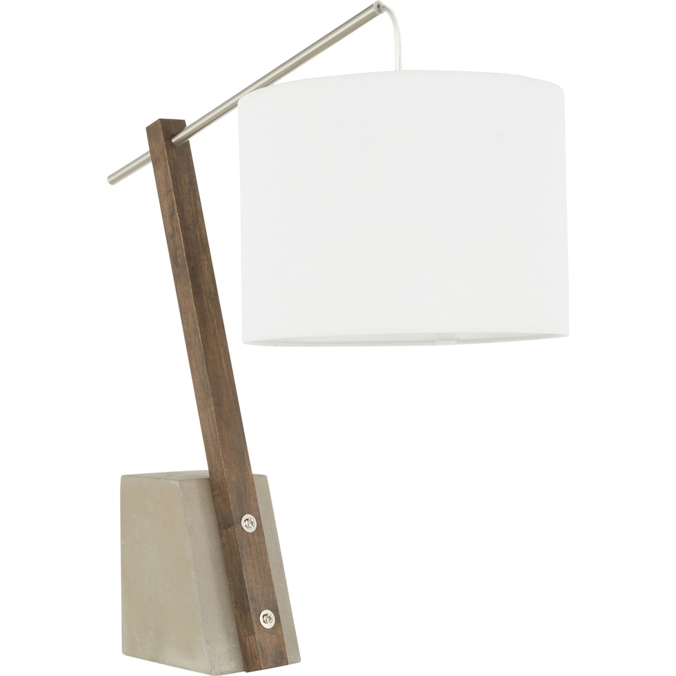 augie white table lamp   