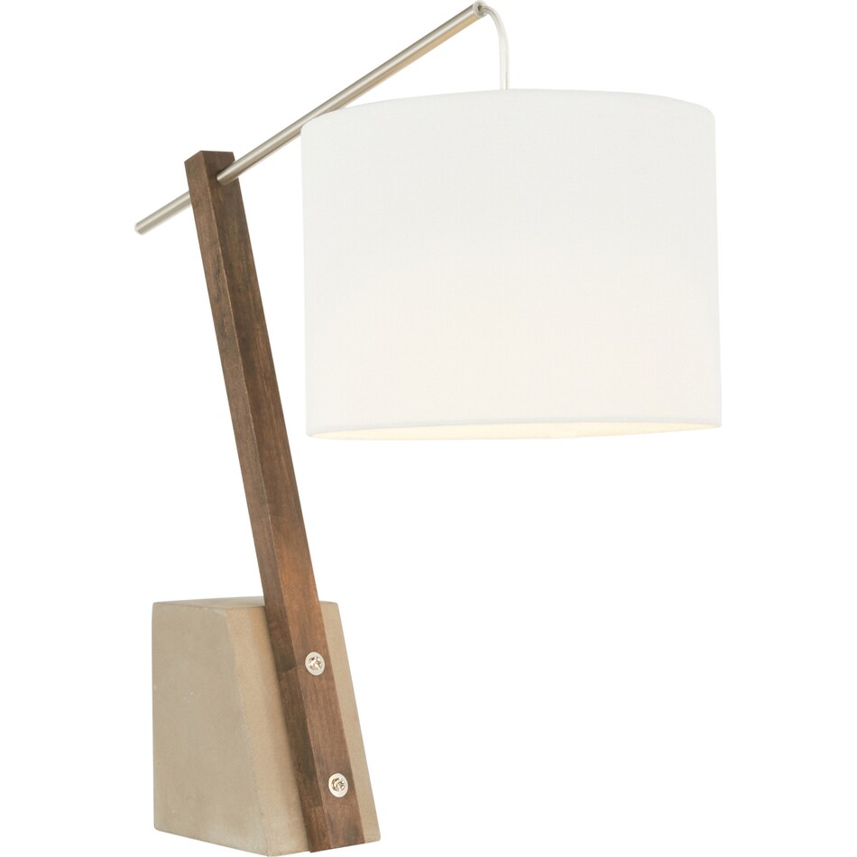 augie white table lamp   