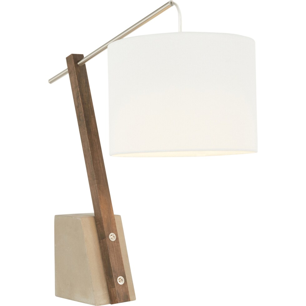 augie white table lamp   
