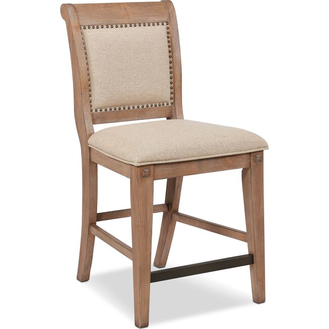Dining Room Furniture - August Counter-Height Upholstered Stool - Latte
