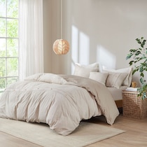augusta light brown king california king bedding set   