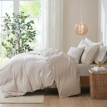 augusta light brown king california king bedding set   