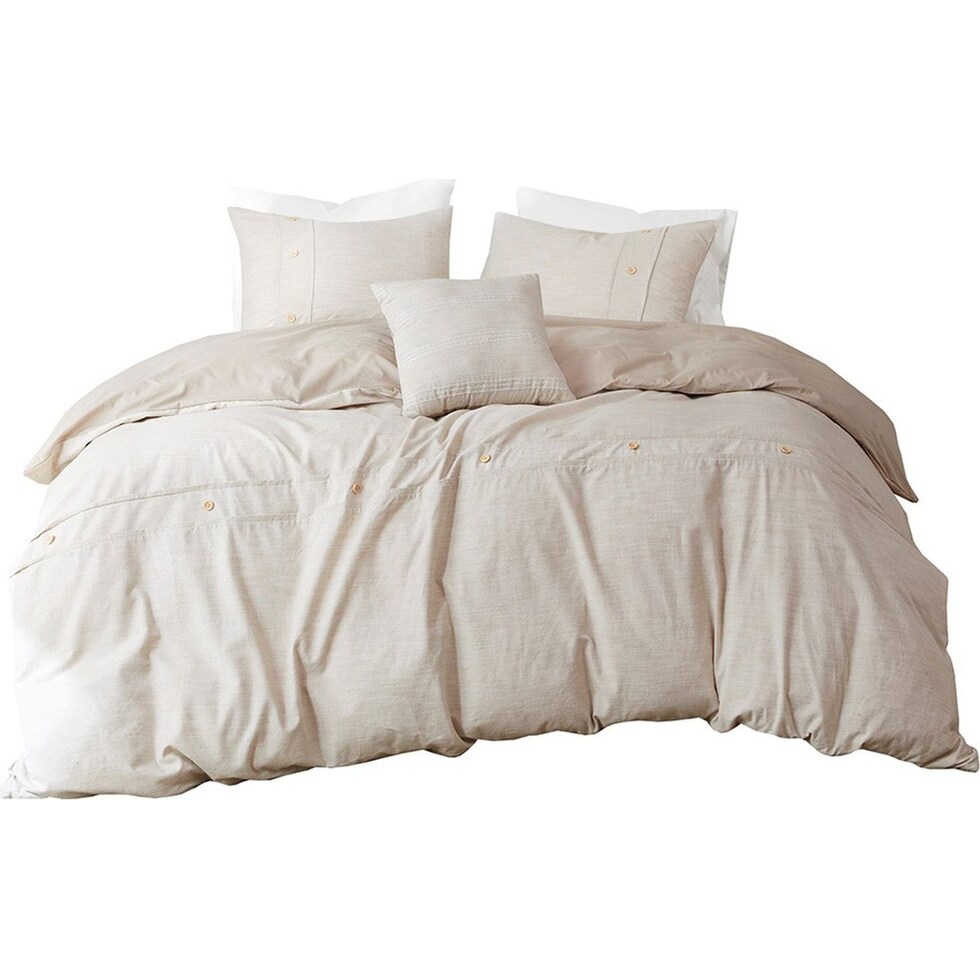 augusta light brown king california king bedding set   