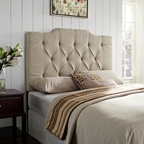 augusta light brown king california king headboard   