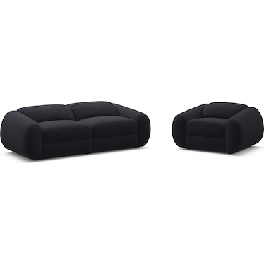 Aura Dual-Power Reclining Sofa and Recliner Set