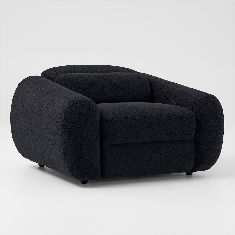 aura black recliner   