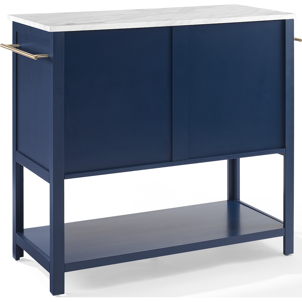 aura navy white kitchen island   