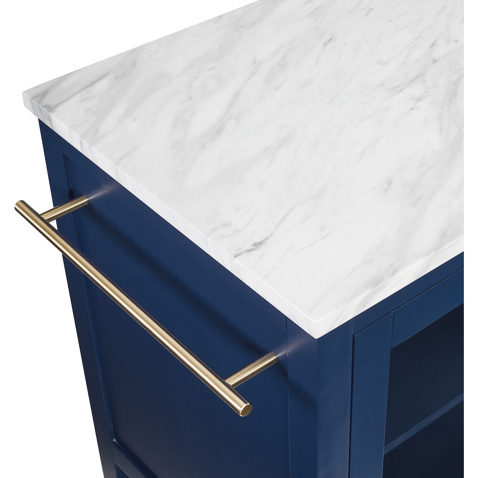 aura navy white kitchen island   