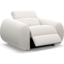 aura white recliner   